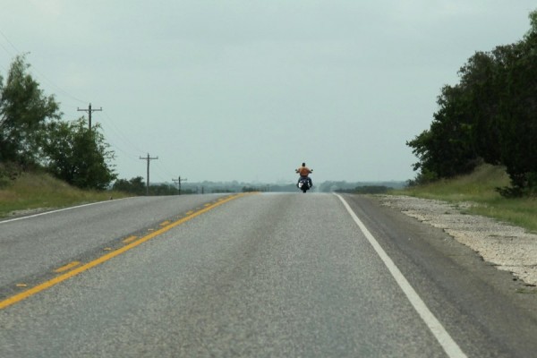 Biker on the road
