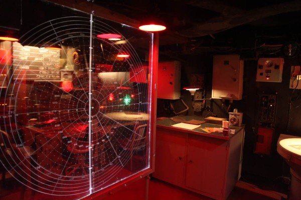 Command room inside USS Alabama